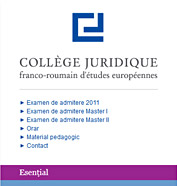 web design, modul de administrare site, optimizare site - Colegiul Juridic de Studii Europene