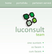 corporate id, web design, modul de administrare site, optimizare site - Luconsult