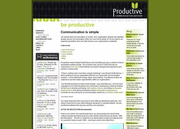Prima pagină a website-ului productive.ro